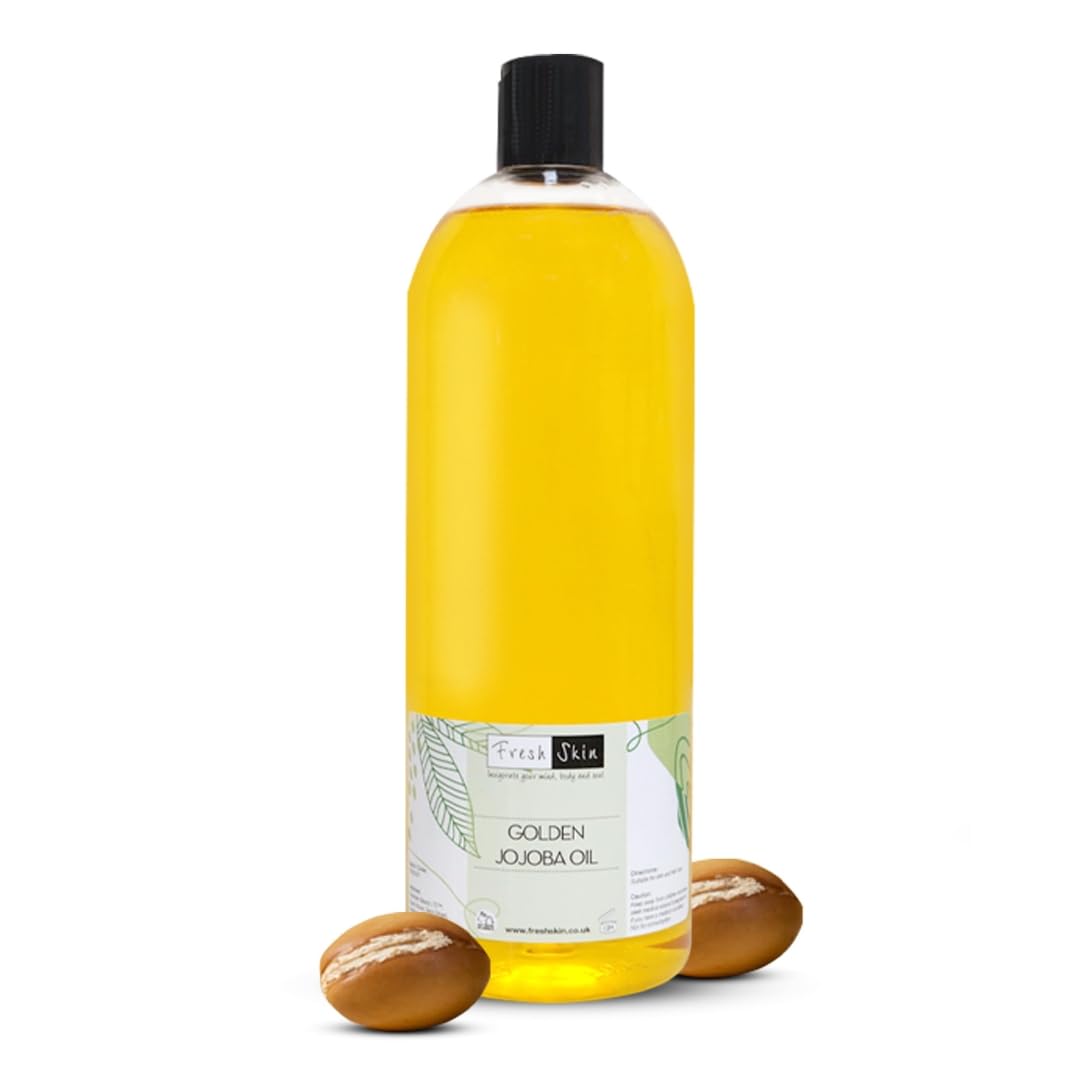 Freshskin Beauty LTD Golden Jojoba Oil - 500ml - 100% Pure & Natural - Unrefined, Cold Pressed & Vegan Friendly