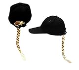 Joke Novelty Baseball Hat with Long Blonde Braided Ponytail Fake Hair in the Back of Cap