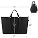 BONTHEE Large Work Tote Bag Travel Tote Weekender Bag for Women - Black