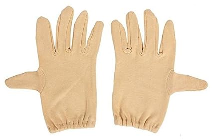 Kuber Industries Cotton 2 Piece Hand Gloves Set - Cream