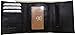 Improving Lifestyles Leather Mens Wallet Trifold Black window ID Zipper Change Pocket FREE Organza Gift Bag SUN1115BK
