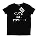 YITAN Letter Print Short Sleeve O Neck Women T Shirt Top Black Small