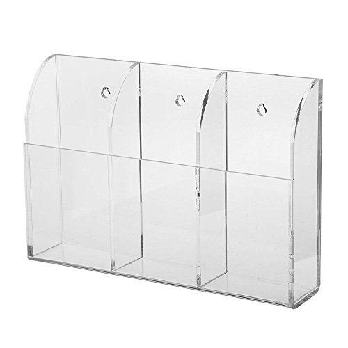 Sky Fish Acrylic Holder Remote Storage Remote Control Holder Media Storage Box Clear Remote Storage Suitable for TV and refrigerator remote control and so on 3 lattice