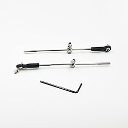 2PCS RC Boat Push Rod Kit Plastic Tie Rod Ends Ball