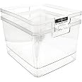 Isaac Jacobs 2-Pack Small Clear Storage Bins With Handles, BPA-Free