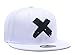 Quanhaigou Embroidered X Snapback Hats for Men and Women Adjustable Hip Hop Boy Baseball Cap White
