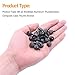 Powlankou 20 Pieces 6#-32 Computer Case Screws, Anodized Aluminum Thumbscrews, Fully Threaded Knurled Thumbscrews, Thumb Screws (Black)
