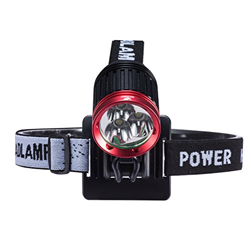 S SUNINESS Bike Lamp Set, Super Bright 5000 Lumens 4 Modes Rechargeable Waterproof Durable Bicycle Front LED Light and Free Taillight with Battery Pack for Road Cycling Safety Flashlight(Red-3LED)