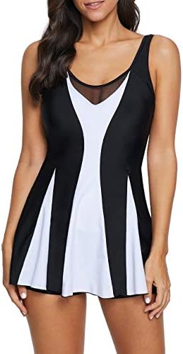 Printed One Piece Swimsuits for Women Plus Size Suit Mesh Tummy Contr Long Torso