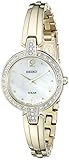 Seiko Women's SUP290 Solar Bangle Analog Display Japanese Quartz Gold-Tone Watch
