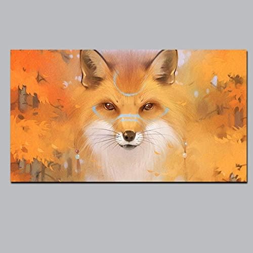 N A Cartoon Animal Fox Poster And Print Canvas Painting Nordic Nordic Minimalist Style Baby Frame Simple Frameless Decorative Painting A53 50x70cm Amazon Co Uk Kitchen Home
