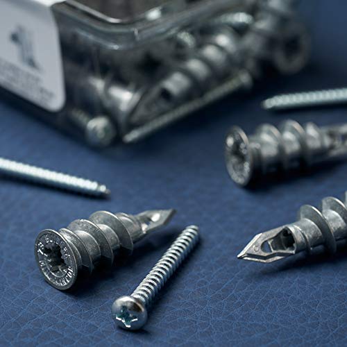 Small Mini 6 Zinc Self Drilling Drywall Anchors with Screws Kit