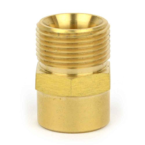 Interstate Pneumatics PW7151 Pressure Washer M22 x 3/8 inch FNPT Brass Adapter, 4000 PSI