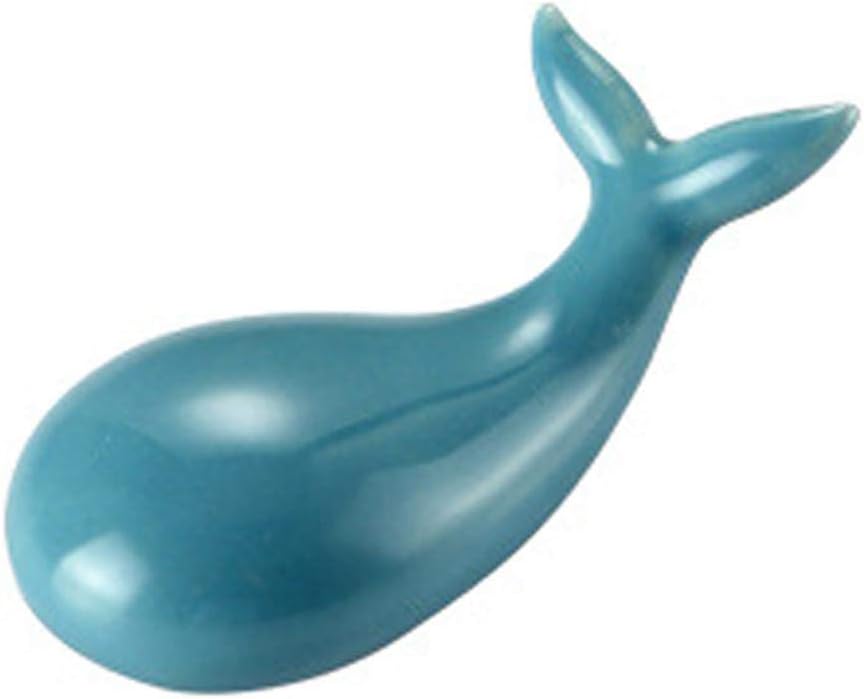 Vaskey Set of 2 Cute Whale Shape Chopstick Holder Chopsticks Rack Ceramic Spoon Fork Chopstick Rest