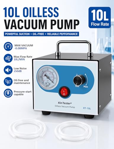 Adjustable 10L/Min Dual Pressure Lab Pump for Filtration,Portable & Oilless photo 11