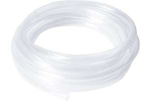 Quickun Industrial Grade Plastic PVC Vinyl Tubing, 5/8" ID x 3/4" OD Clear Tube BPA Free Heavy Duty, 10FT
