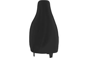 VAINLLEY Chiminea Cover Outdoor Waterproof Chiminea Fire Pit Cover Heavy Duty Durable Chiminea Protection Cover with Drawstring Black (Black, 24D x 48H in)