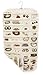 Wander Agio 80-pocket Hanging Jewelry and Accessories Organizer Wall Pockets Beige Vinyl