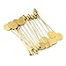 Forise 20pcs Gold Color Stainless Steel Safety Pins Brooches for DIY Jewelry Accessories