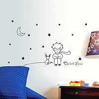 Leoy88 Stars Moon The Little Prince Kids Wall Sticker Home Decor Wall Stickers Black