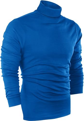 Men's Waffle Jacket Color Block Zipper Cardigan Jacket Turtleneck