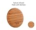 Fonesalesman - WoodPuck Bamboo Edition Qi Wireless Charging Pad | 7.5W Charger for iPhone11, 11 Pro, XS, XR, X, 8; 10W, Galaxy S10, S10 Plus, S10e, S9, S9 Plus, Note 10, 9 & more (No AC Adapter)