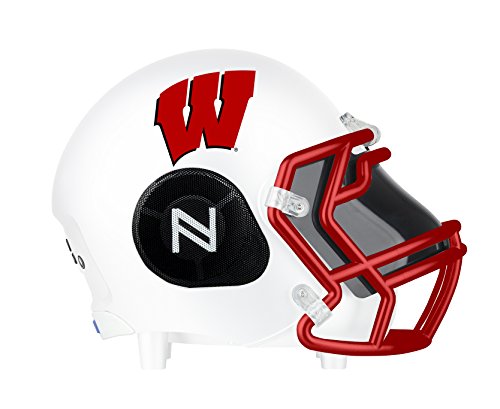 NCAA Football Wisconsin Badgers Wireless Bluetooth Speaker. Officially Licensed Portable Helmet Speaker by NCAA College Football - Medium