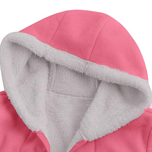image for Aunimeifly Women's Ladies Shearling Zipper Warm Winter Hooded Outerwea