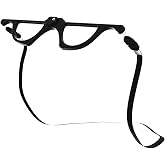 Eyekepper Handhold Magnifier Folding Reading Glasses Metalless Screwless Readers with Neck Strap - Black +0.50