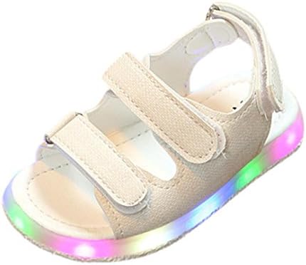 Baby Summer Shoes, ABsolutely Baby Children LED Luminous Shoes Toddler Kids Sport Summer Boys Girls Baby Sandals (Age:2.5-3T/UK:6.5, White)
