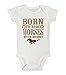 Cute Western Rompers Born to Ride Horses- Royaltee Animal Boutique Shirts 3-6 Months, White