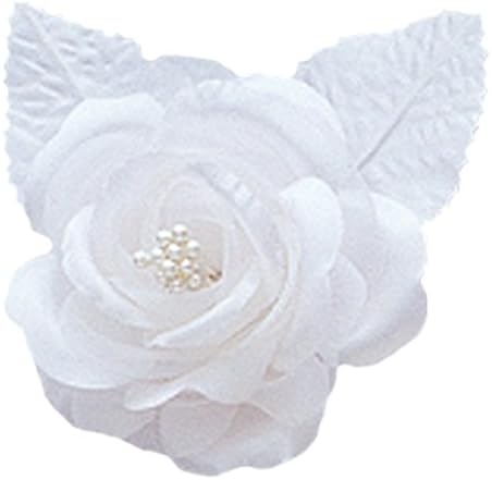 12 Silk Roses Wedding Favor Flower Corsage White