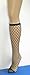 Chapini Ladies Girls Women Sexy Knee High Soft Nylon Fishnet Fence Net Socks Stockings in Wide Mesh - Black