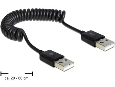 DeLock Kabel USB 2.0-A St/St Spiralkabel