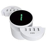 Hhusali 40W 10-Port USB Wall Charger,10-Port USB Charger Desktop Charger Charging Station