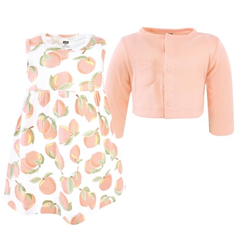 Luvable Friends Hudson Baby Dress and Blouse 2pc, Peach Blossom, 2T