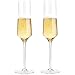 Hand Blown Crystal Champagne Flutes - Bella Vino Champagne Glasses Made from 100% Lead Free Premium Crystal Glass，Perfect for Any Occasion,Great Gift, 10", 7 Oz, Set of 2, Clear (Elegant) primary