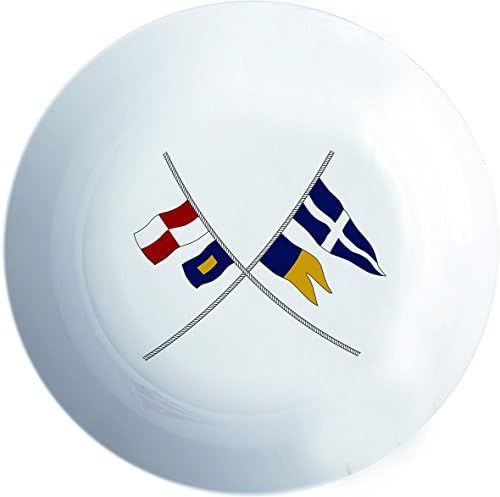 MB Coastal Designs Regata Nautical Shatter Proof Bowl, White/Red/Yellow, Set of 6