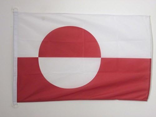 AZ FLAG, Greenland Flag, 2x3 Ft, For Outdoor, Denmark, Greenlander Banner Knitted Polyester with Two Plastic Rings