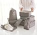Belsmi 8 Set Packing Cubes - Waterproof Mesh Compression Travel Luggage Packing Organizer with Shoes Bag (Grey)