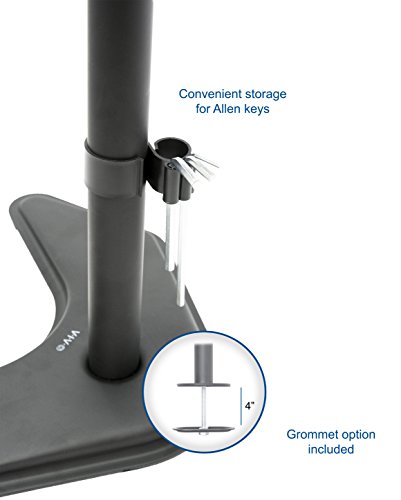 VIVO-Dual-Monitor-Free-Standing-Stand-up-Desk-Mount-Adjustable-Fits-up-to-27-Screens