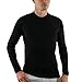 Woolx Mens Glacier Heavyweight Merino Wool Base Layer Shirt For Extreme Warmth, Black, X-Large