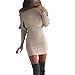 Timall Womens Off-Shoulder Long Sleeve Bodycon Slim Cocktail Party Dresses