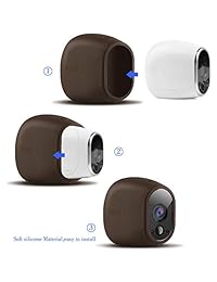 Funda de silicona para cámara de seguridad Arlo Smart Security Home, Taken Silicone Skins para cámaras Arlo Smart Security sin cables, paquete de 4, color marrón