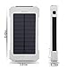 Solar Phone Charger, FKANT 10000mAh Portable Battery Charger Outdoor Dual USB External Battery Pack Solar Power Bank with LED Light and Compass for iPhone iPad Android Phones and More