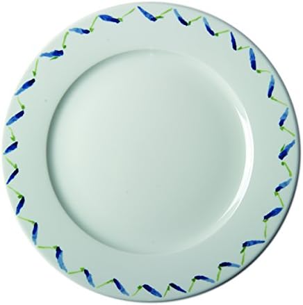 Pillivuyt 212228FDP2 Fleur de Provence Plate with Lavender Wreath, Large, White With Lavender