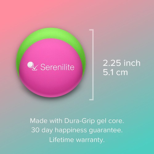 Serenilite Stress Ball and Hand Therapy Gel Squeeze Exercise Ball - Great for Anxiety and Hand Strengthening - Optimal Stress Relief - Dual Color (Springtime Serenity)