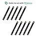 ProCase (10 Pieces) Cable Ties, Adjustable Leather Cable Straps Wrapper Reusable USB Cord Organizer Fastener Earphone Winder -Black