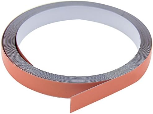 Magnet Expert 12.5mm wide x 0.4mm thick Gloss White Steel Tape with Premium Self Adhesive ( 5m Roll )