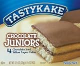 (3)Tastykakes Chocolate Juniors 3 boxes 12 cakes
